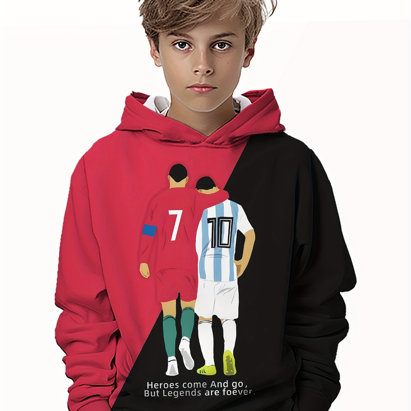 

Boys' Cozy & Stylish 3d Print Hoodie - Warm, Casual Pullover With Long Sleeves For Casual Attire