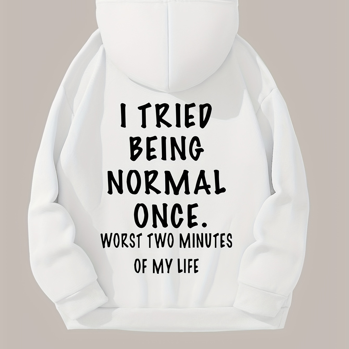 

Monogrammed Printed Hoodie, Drawstring Casual Hooded Sweatshirt For Winter And Fall, Women's