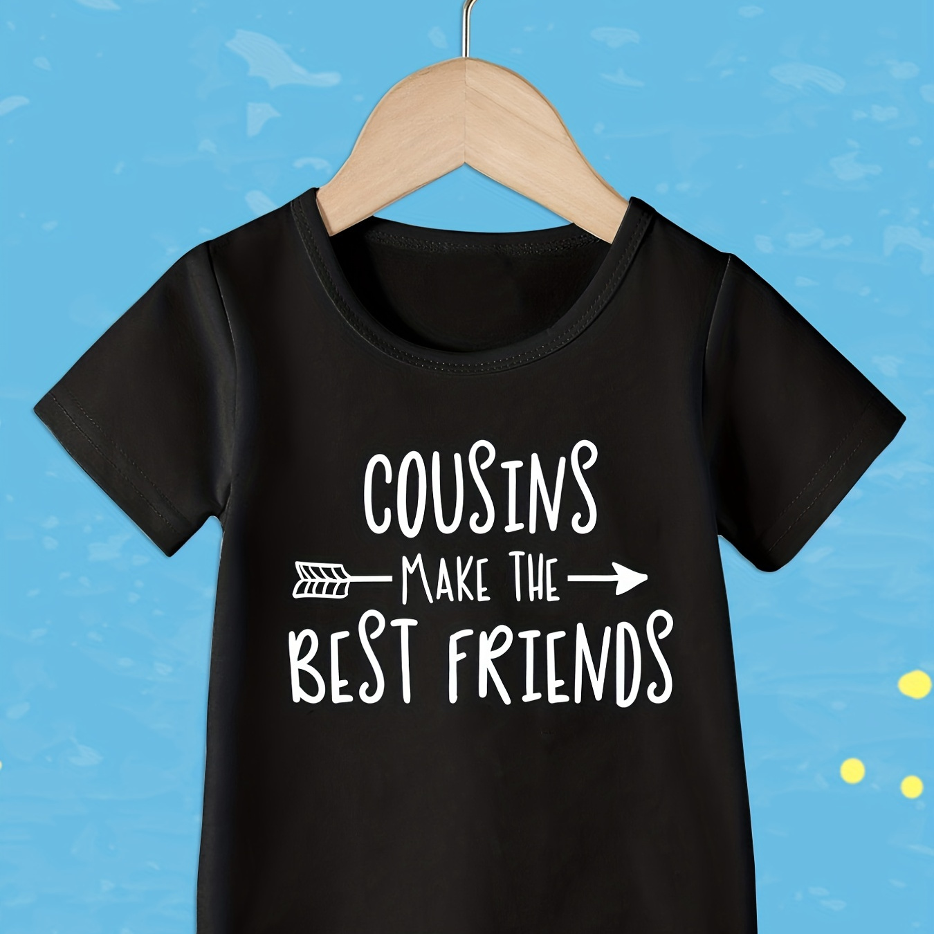 

cousins Make The Best Friends" T-shirt, Round Neck Tees Tops Casual Soft Comfortable, Boys And Girls Summer Clothes