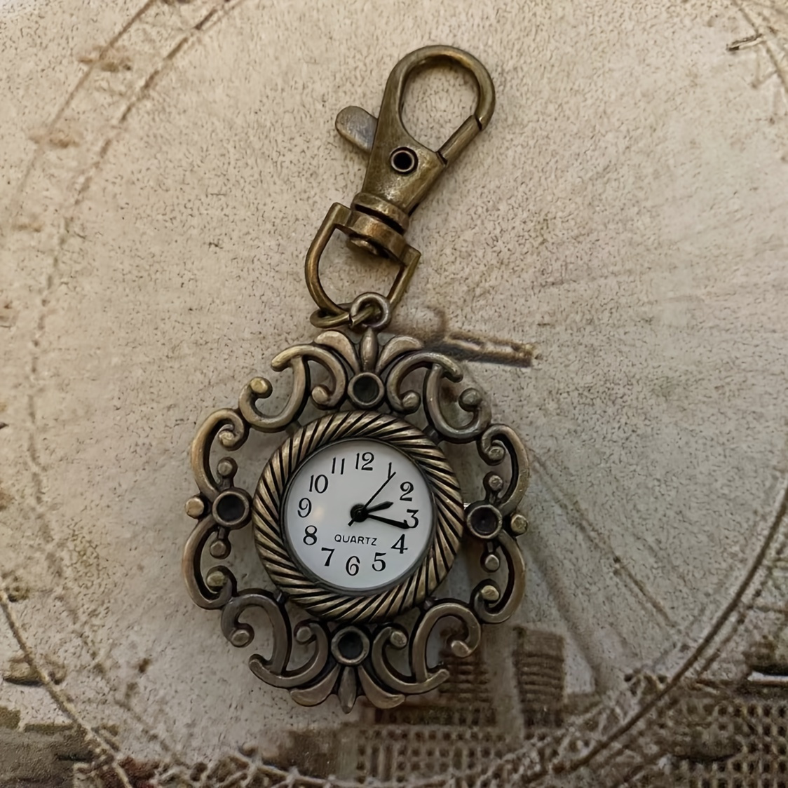 Reloj de bolsillo vintage transparente grande para hombre y mujer, reloj de  bolsillo con llavero, reloj de cuarzo para estudiantes, relojes de