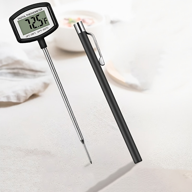 1pc, Thermometer With Probe, Refrigerator External Digital Thermometer,  Medical Commercial Household High Precision Thermometer, Kitchen Gadgets