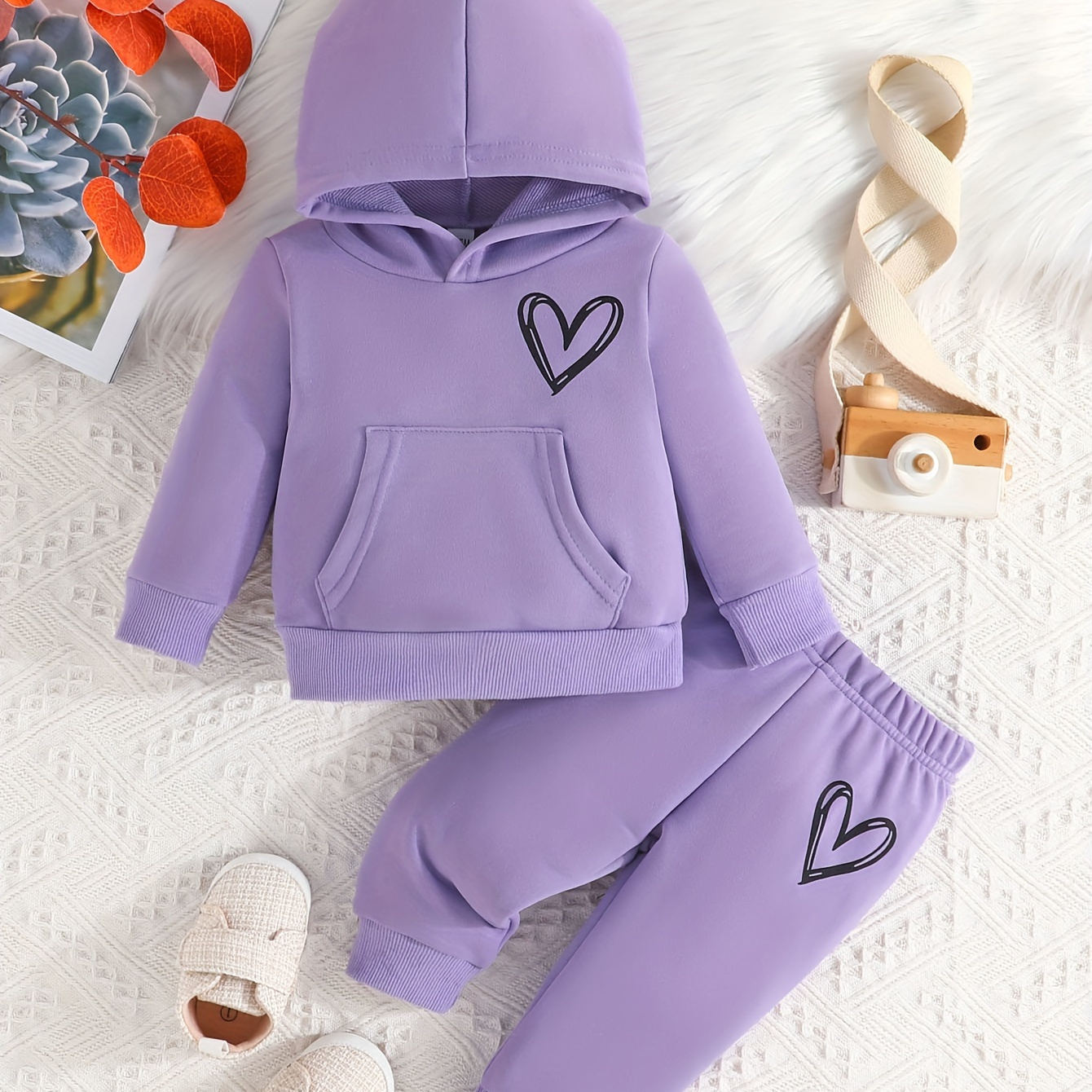 

2pcs 's + Pants, Toddler & Infant Girl's Set