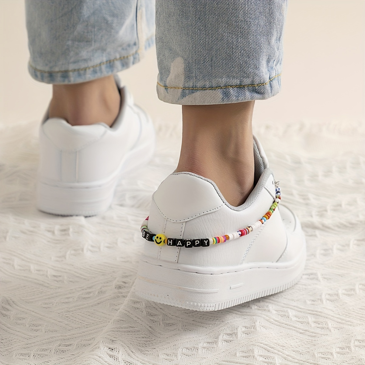 Simple Colorful Beaded Shoe Chain Personality Soft Pottery Beaded Chain, Don't Miss These Great Deals