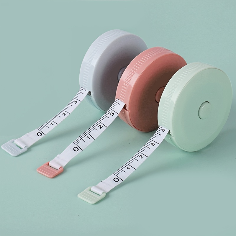 

1pc 1.5m Soft Tape Plastic Tape Measure Automatic Retractable Leather Ruler Tape Measure
