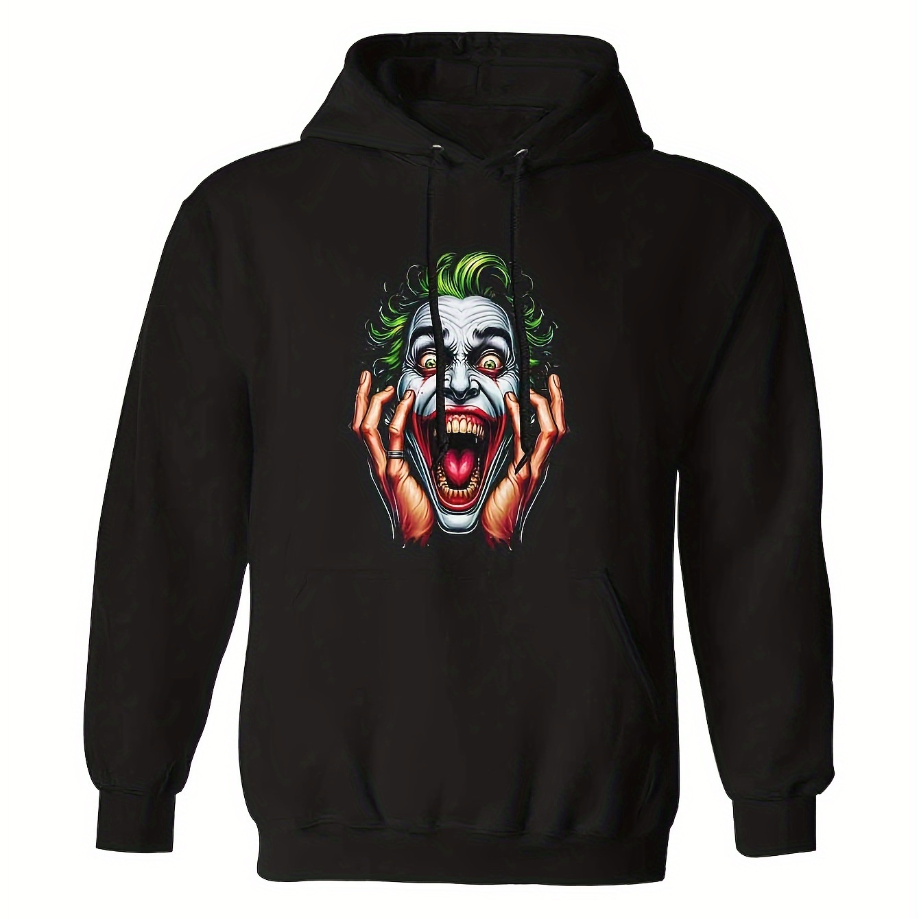 

Chaotic Cackle - Joker Horror Face Men's Hoodie - Usa Christmas Funny Graphic Gift Sweatshirt