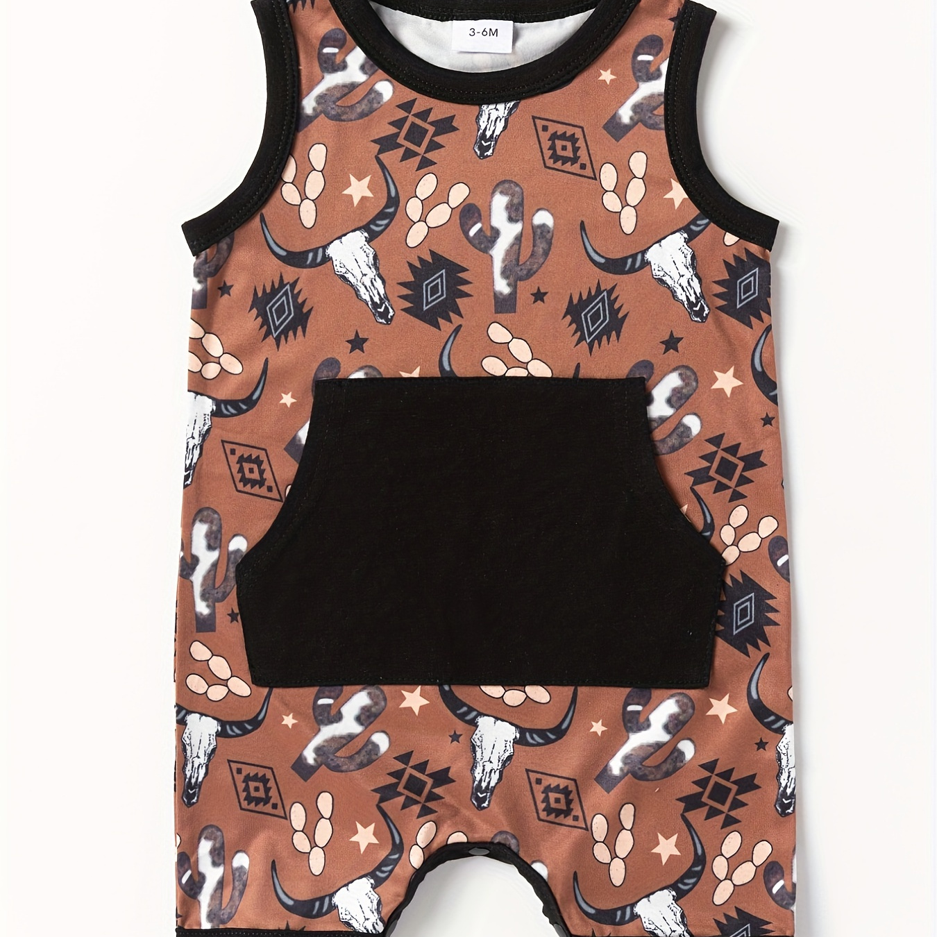 Cute Animal Pattern Sleeveless Romper - Baby Boys Jumpsuit - Newborn Infant Clothes