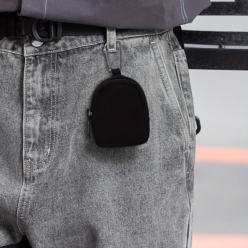 

Black Headphone Storage Bag Hanging Waist Portable Travel Bag
