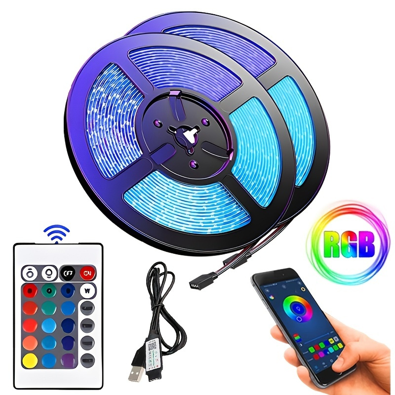 1 Set Of Led Strip Light With Bt Ir Controller 32 8ft 10m Led Strip