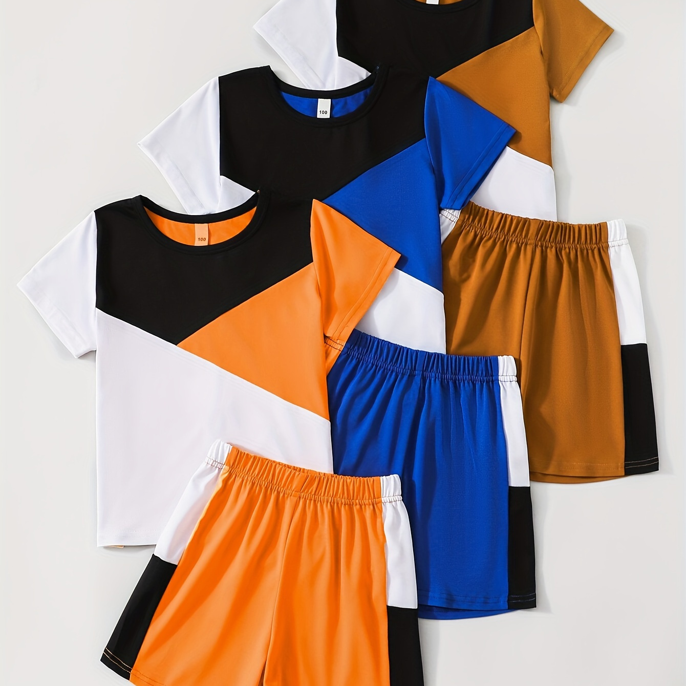 

6pcs Boys T- & Set, Summer Boys Clothes For &