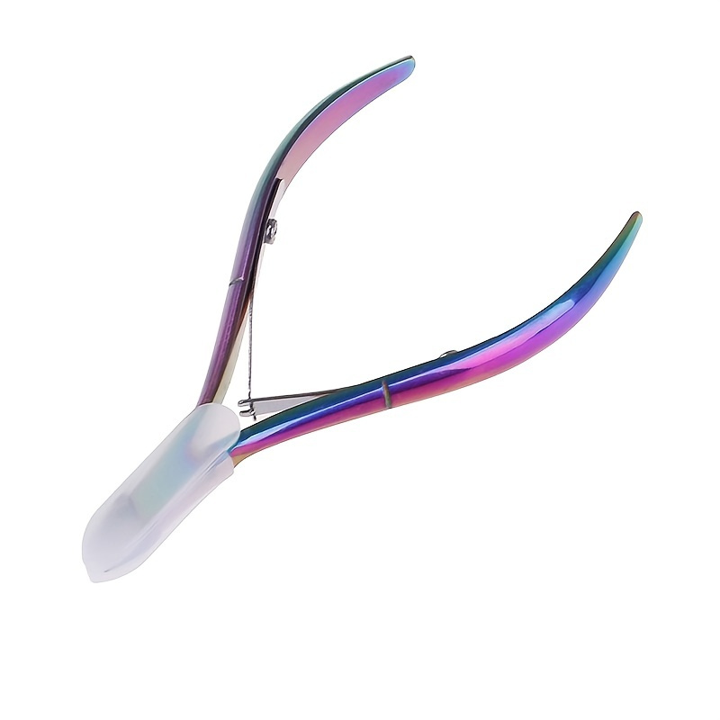 

Nail Clipper Scissor For Hard Dead Skin, Stainless Steel Rainbow Color Cuticle Nipper Cutter, Manicure Pedicure Tool
