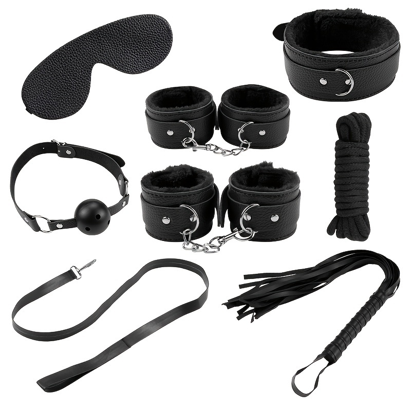 FX – Kit de Bondage sexuel BDSM, ensemble de contraintes UTIMI, jouets  sexuels, manchettes à main, manchettes à cheville, Collection de Bondage,  bandeau et chatouilleur inclus / Produits pour adultes