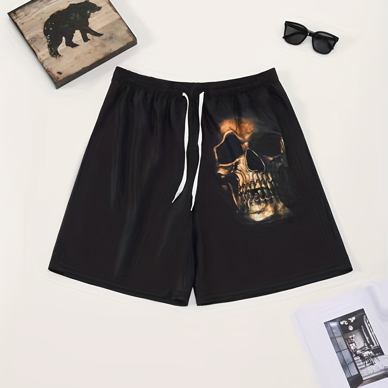 Mens skull swim on sale trunks