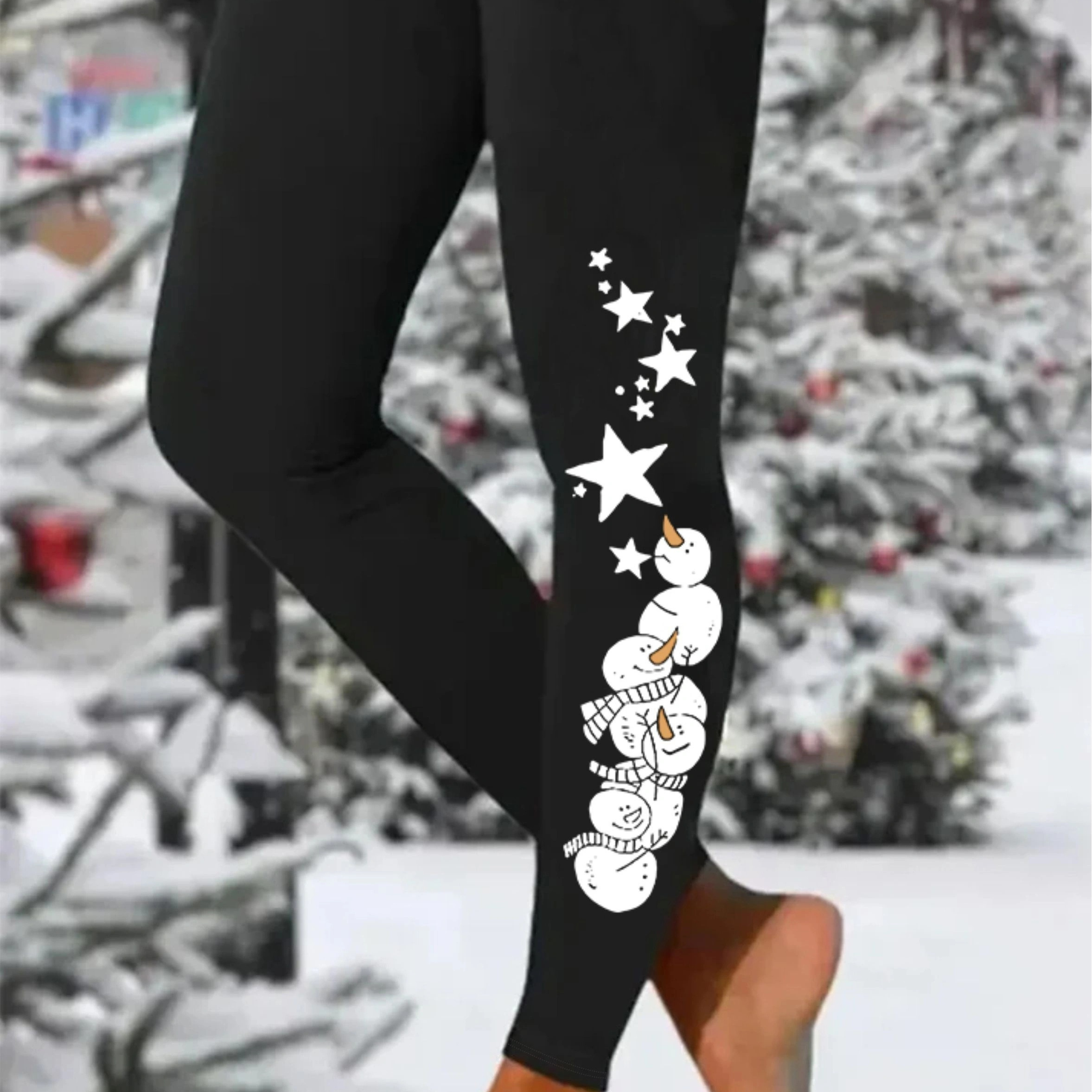 

Leggings Taille Haute à Imprimé , Leggings Moulants Décontractés Extensibles, Vêtements pour Femmes