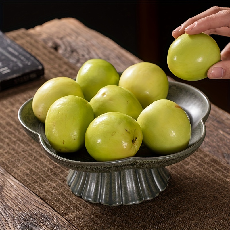 Creative Glass Fruit Bowl Ornamental Fruit Plate With Wooden - Temu