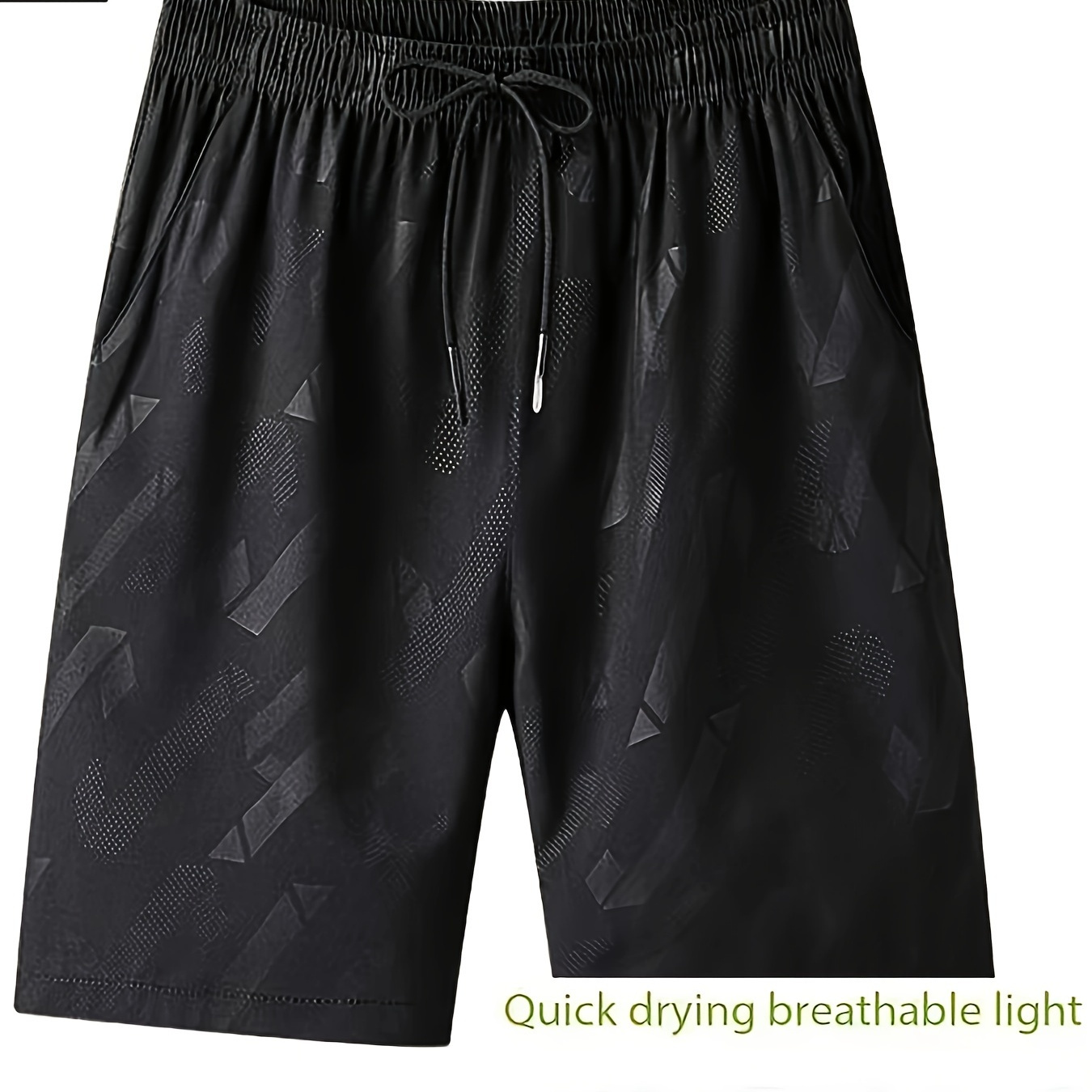 

Men's Loose Shorts Activewear, Drawstring Quick Dry Shorts, Lightweight Shorts For Summer Beach Holiday Surfing, Bermuda Shorts
