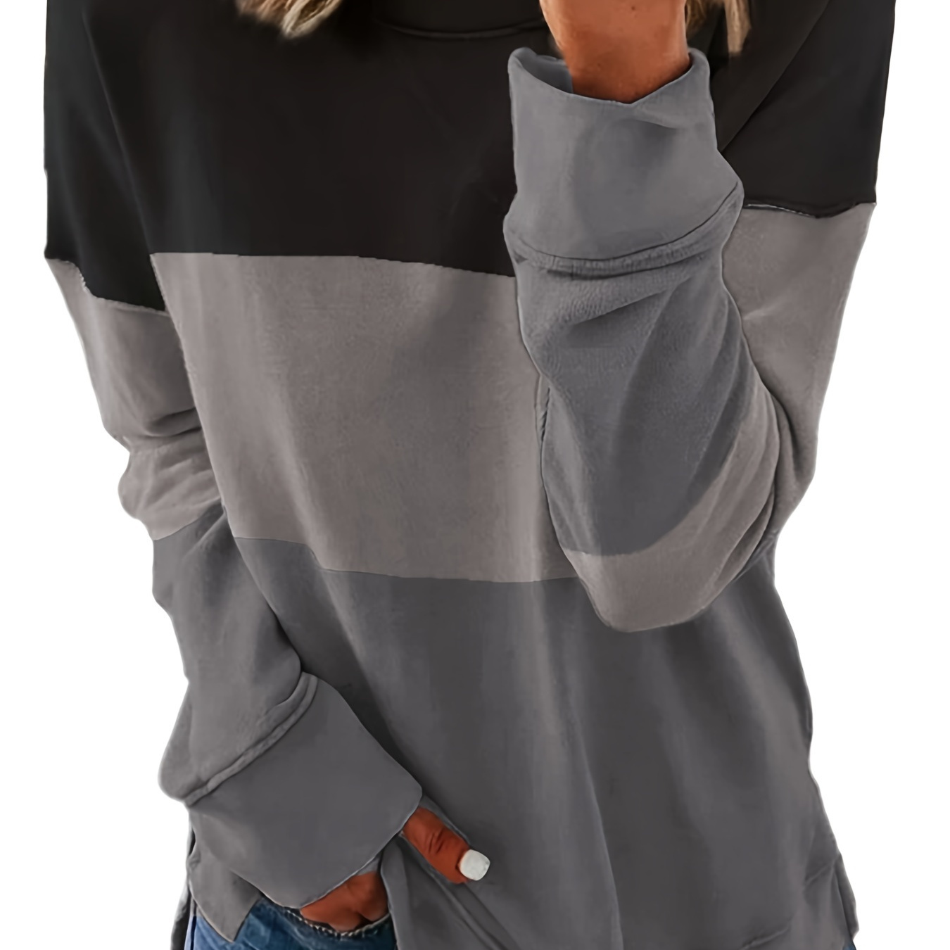 

Women's Sweatshirt 2024 Fall Fashion Long Sleeve Top Casual Knit Comfort Shirt