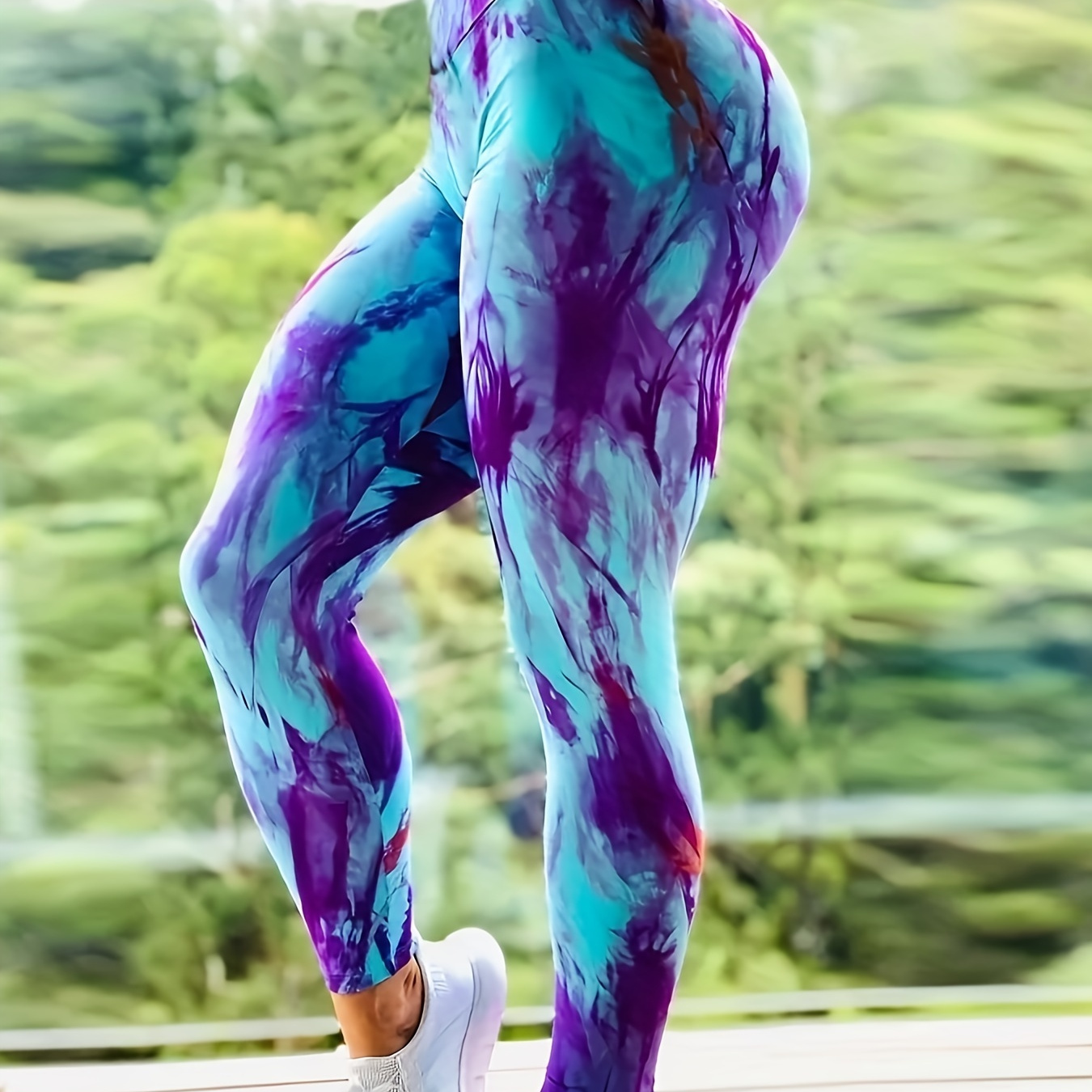 

Leggings de sport ajustés pour le yoga, pantalons de sport à taille haute avec un imprimé élégant, vêtements de sport pour femmes