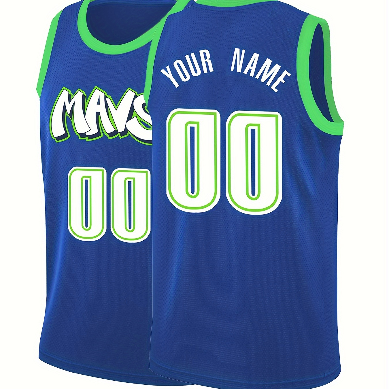 

Customizable Men's Basketball Jersey - Polyester Knit Fabric, Embroidered Alphabets, Stretch Crew Neck Sports Top For Casual And Athletic Wear, 4 Seasons Fit, For Adults And Teens