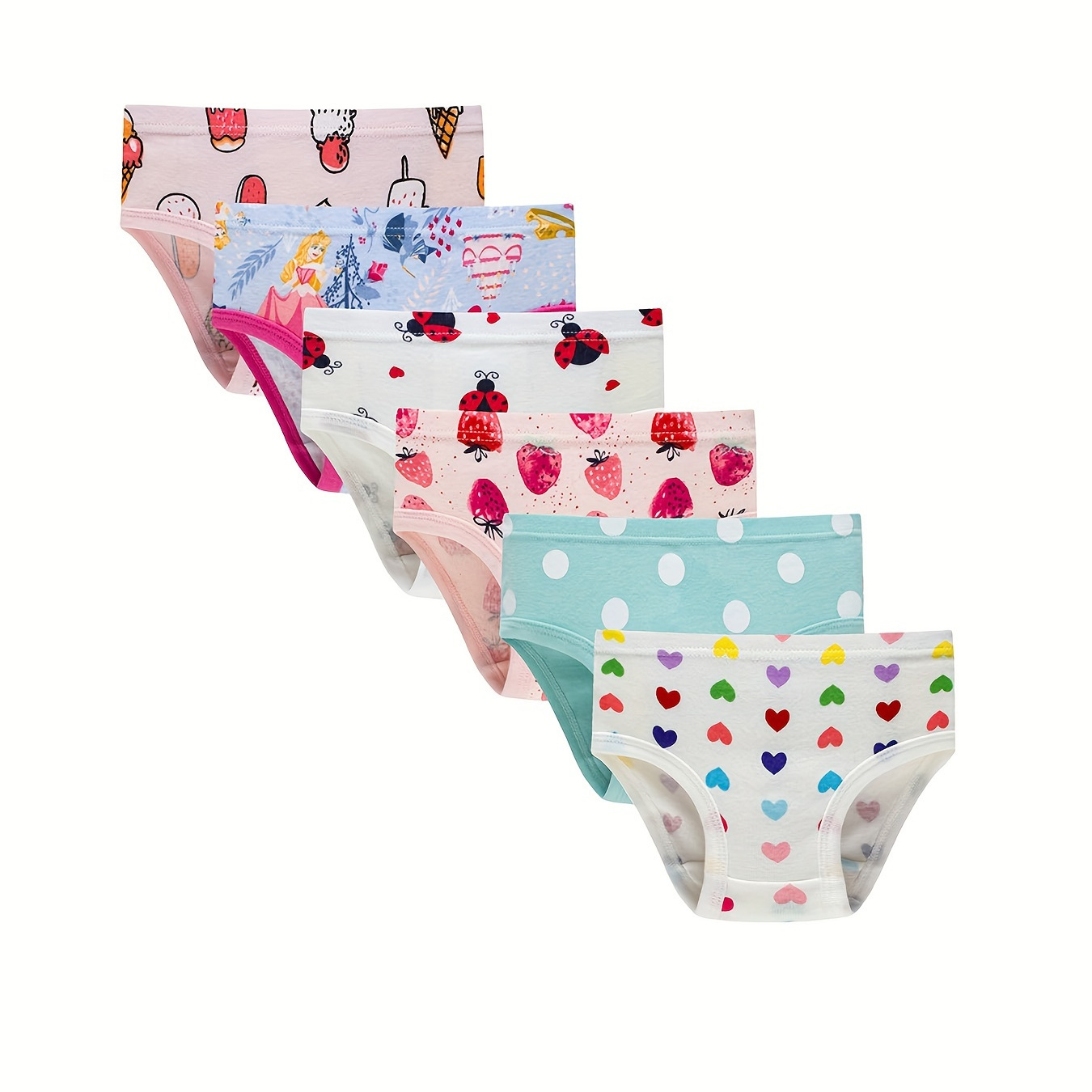 

Girls' Cotton Underwear Kids Soft Panties 6-pack