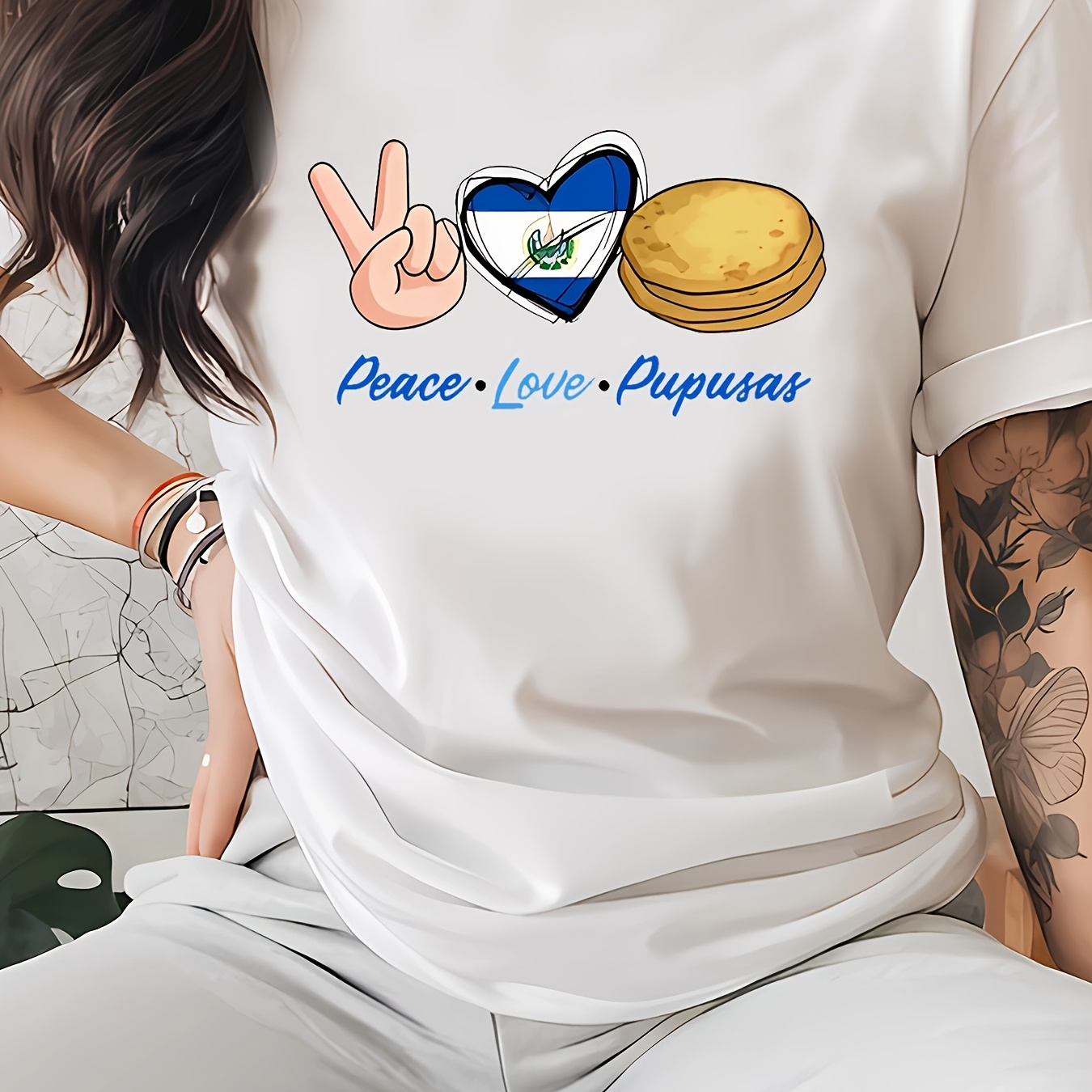 

Salvadoran : & Graphic Tee - , T- For Women, Polyester ,