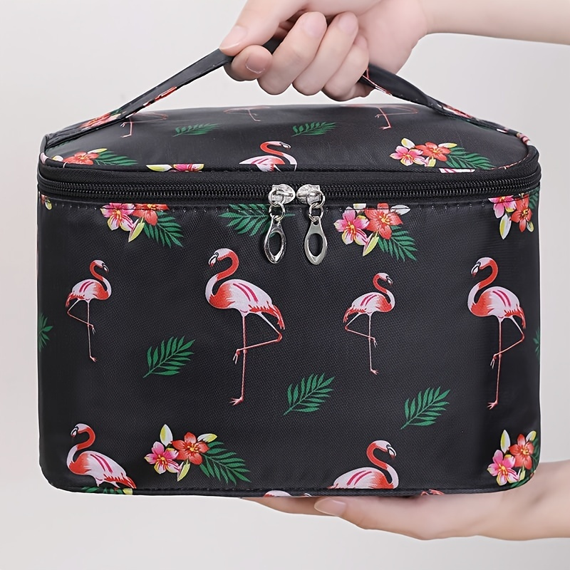 

Large Capacity Waterproof Cosmetic Bag For Women - Portable Makeup Organizer With Reusable Storage Box For Travel And Toiletry