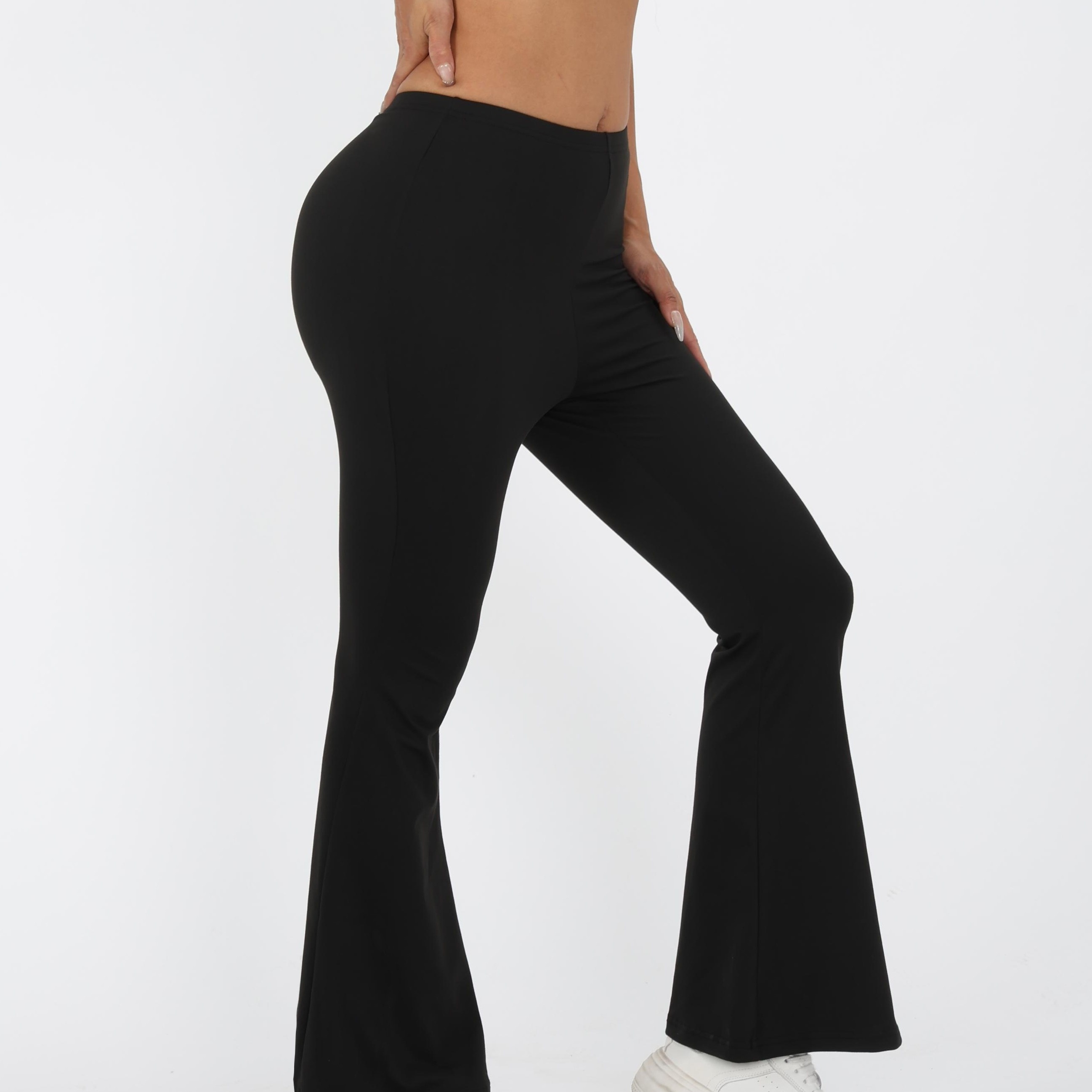 

Women's Solid Color Casual Jogger Pants, High Stretch, Long Length, Casual Sports Wear For Women