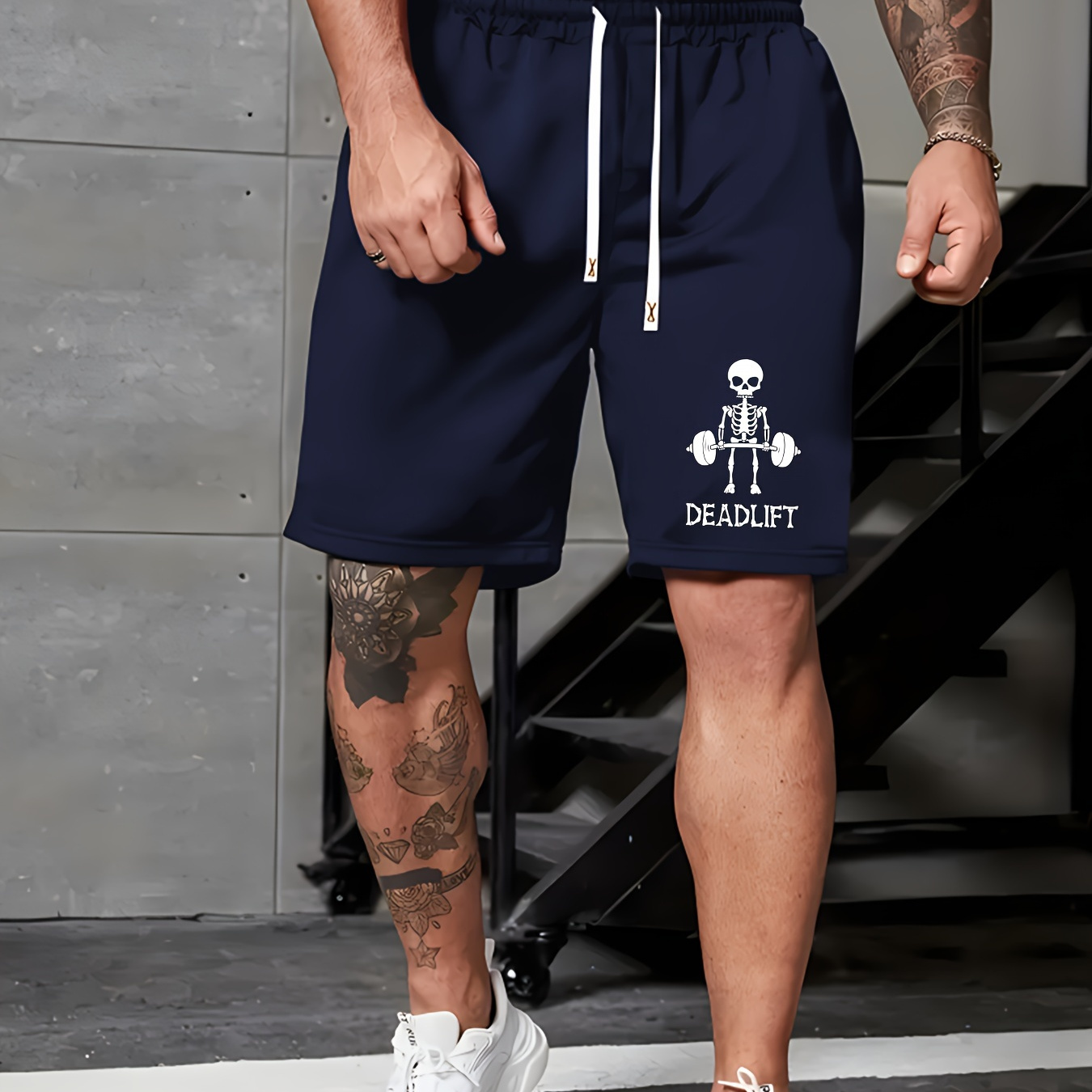 

Men's Fashion Print Drawstring Shorts - Casual Summer Wear With Pockets, Breathable Polyester , Machine Washable