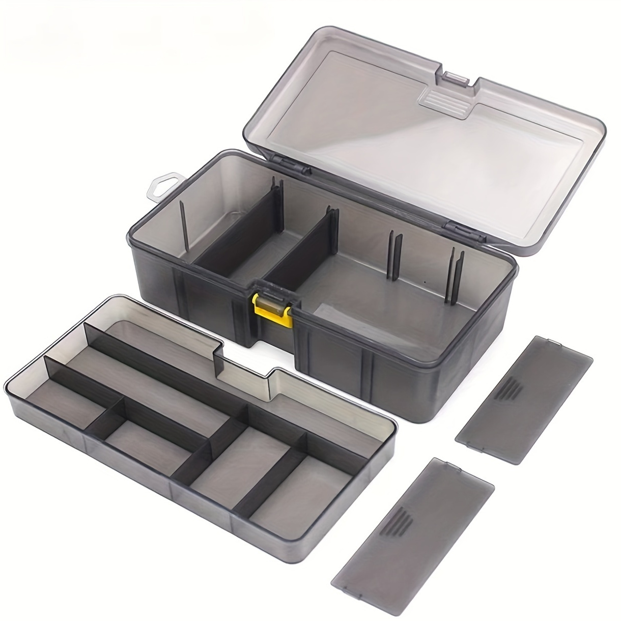 

1pc Double- Organizer - , Detachable Plastic Storage Box For & Accessories