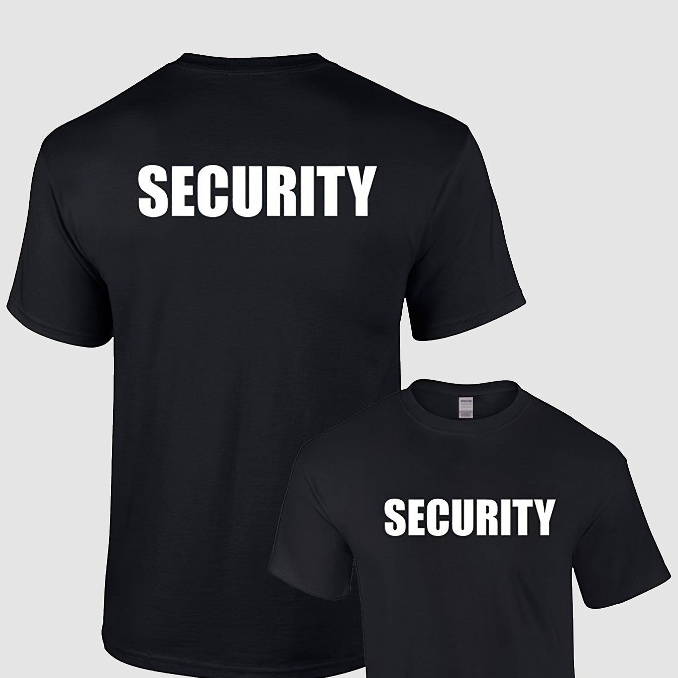 

Security Print T Shirt, Tees For Men, Casual Short Sleeve T-shirt For Summer