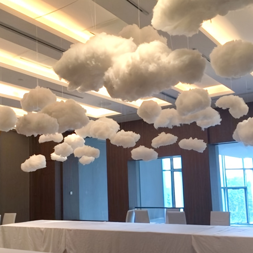 Wolken-Hänge-Dekoration Weiche Weiße Stoffwolken für Hochzeiten,  Partys und Ladendisplays Vielseitiges Mittelstück Hintergrund mit  Mehreren