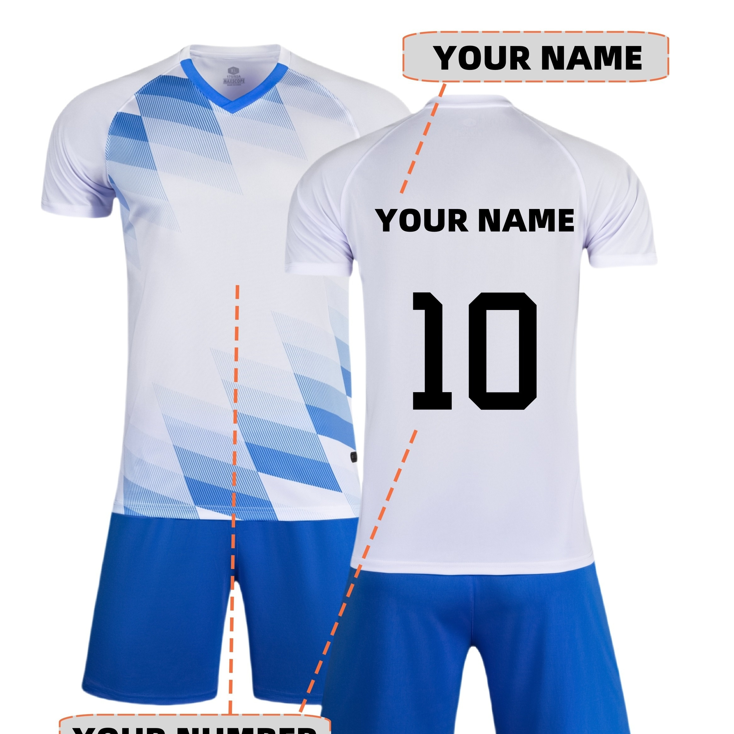 

Men's Customized Name & -piece Soccer Training Set, Geometric Striped Short Sleeve T-shirt And Quick-dry Shorts