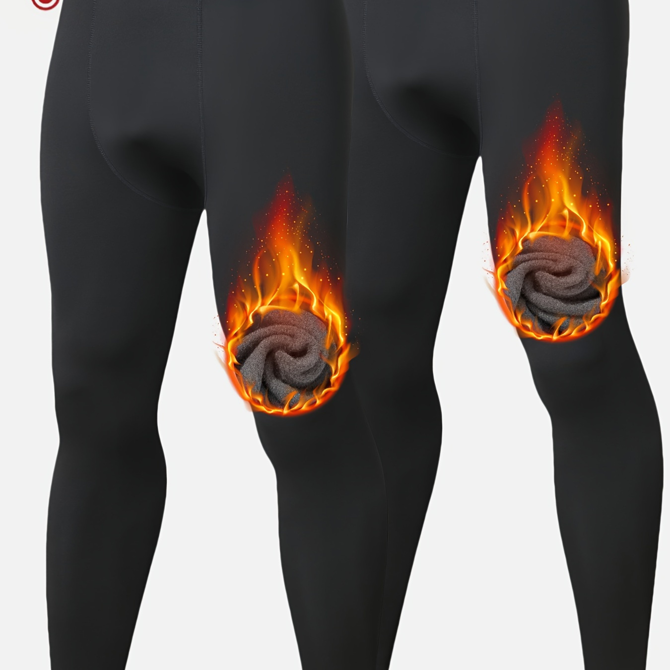 

Fleece-lined Tight-fitting Long Pants, 2pcs Set/mixed Pack - Men' Athletic Base Layer Leggings.