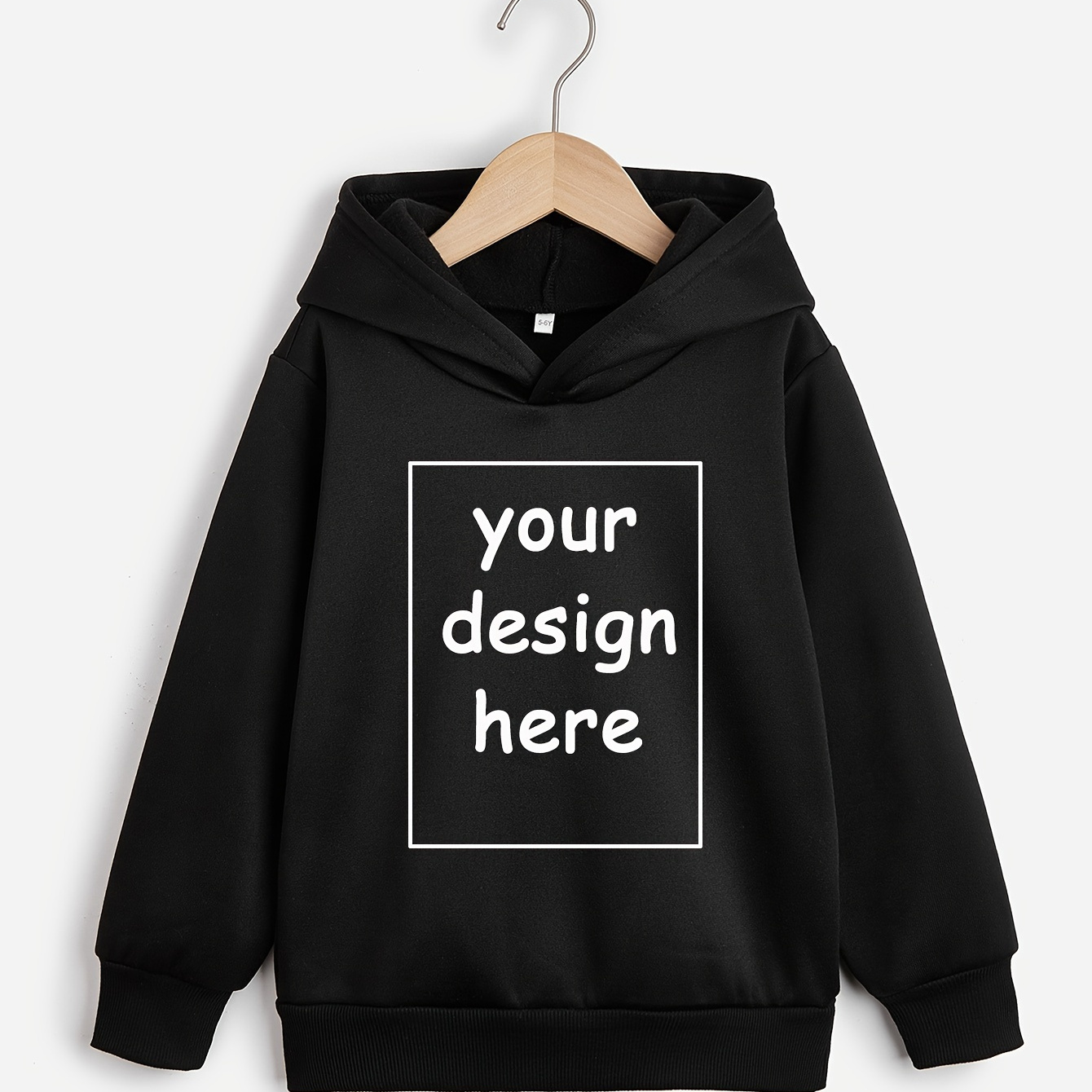 

Girls Boys Customized Graphic Hoodie, Long Sleeve Pullover Hooded Tops For Personalized Gift, Casual Wear