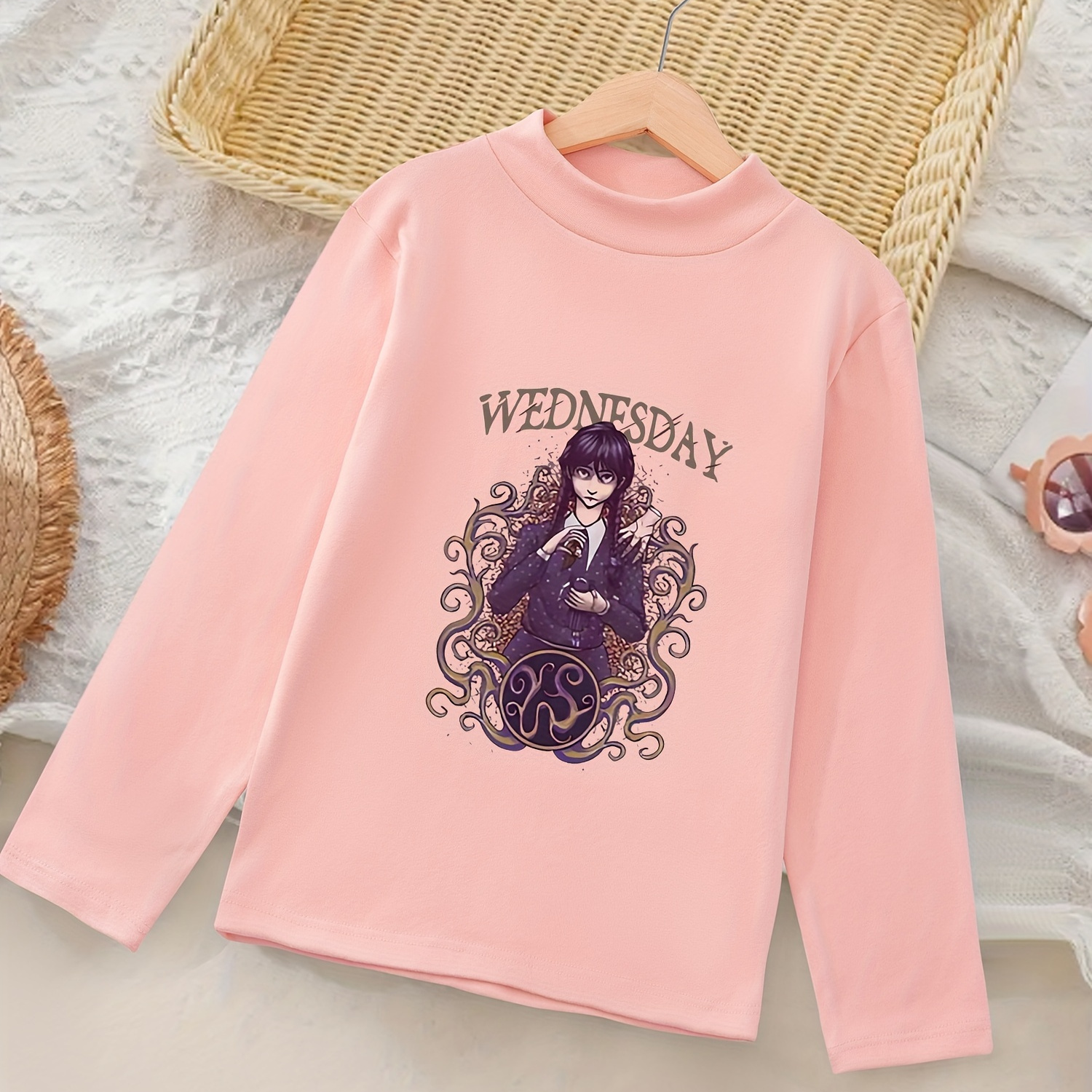 

Mianzhi Kids' Cute T-shirt: Comfortable Printed Long Sleeve Top For Fall Outdoor Activities - Perfect Gift For Kids' Festive Outfits