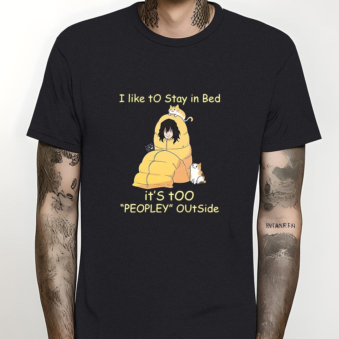 

Tees I To Bed Too Peopley 100% S-5xl 220g 220g