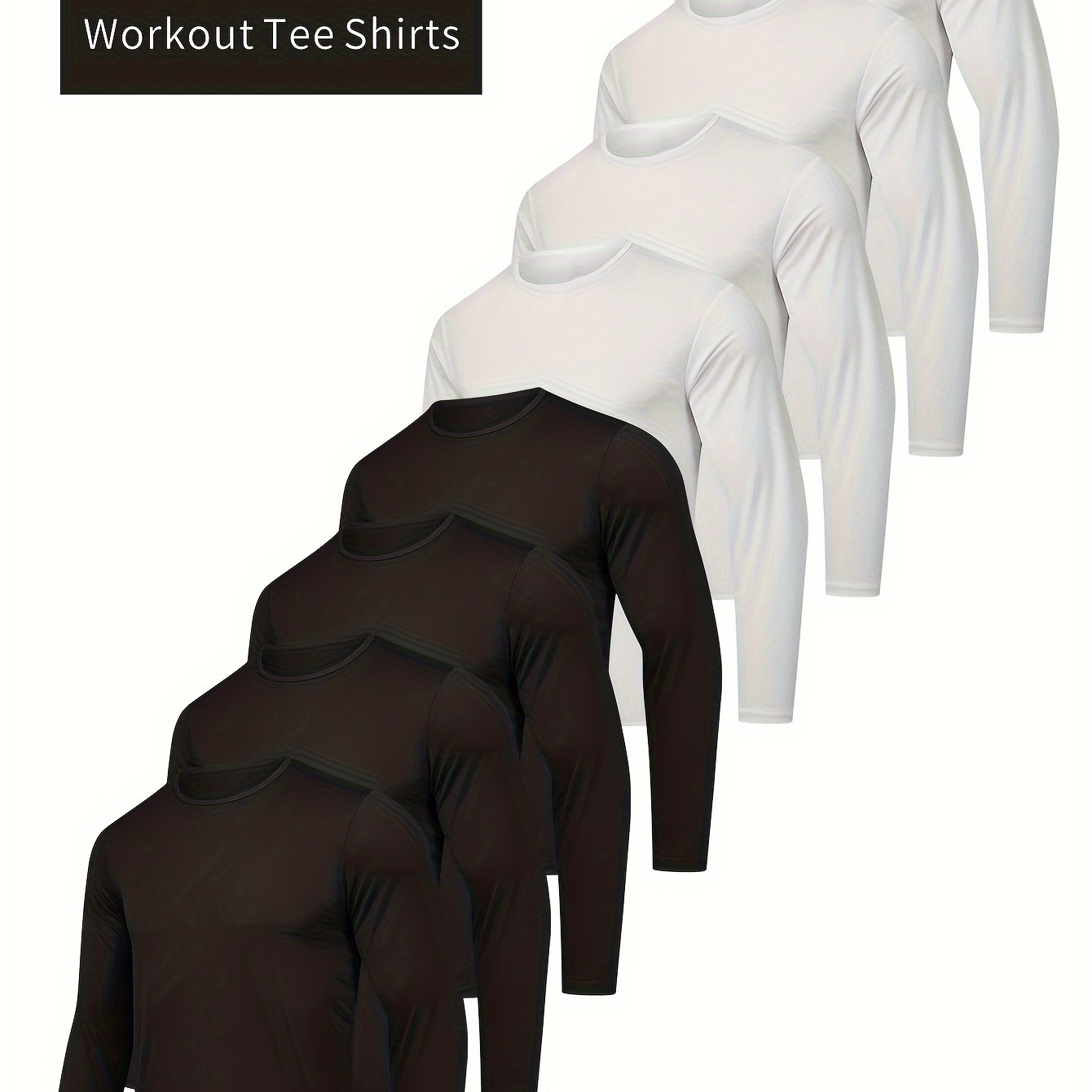 

8- T-shirts, -dry, Uv , Moisture-wicking, , , Polyester, , Regular Fit, , Long Sleeve, For , Biking, Running, Gym, , Evening Dates,