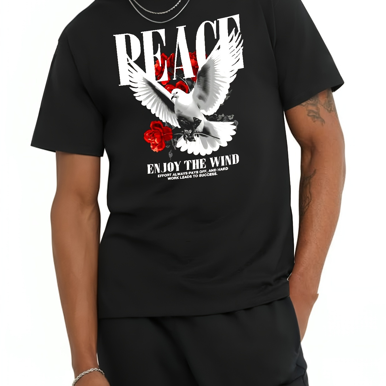 

Dove Of Peace Men's T-shirt Graphic Shirts Summer Casual Tee Streetwear Top Tshirt