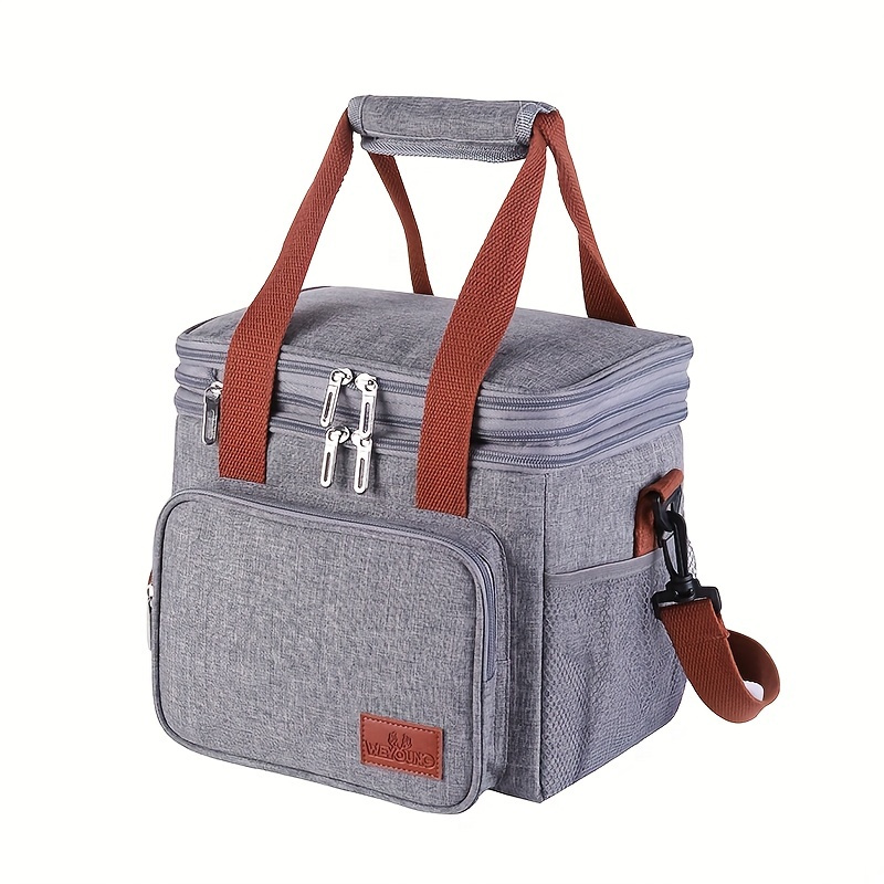 Lifewit 12-Can (8.5L) Large Lunch Bag Insulated Lunch Box Soft Cooler, Gray  Shoulder strap