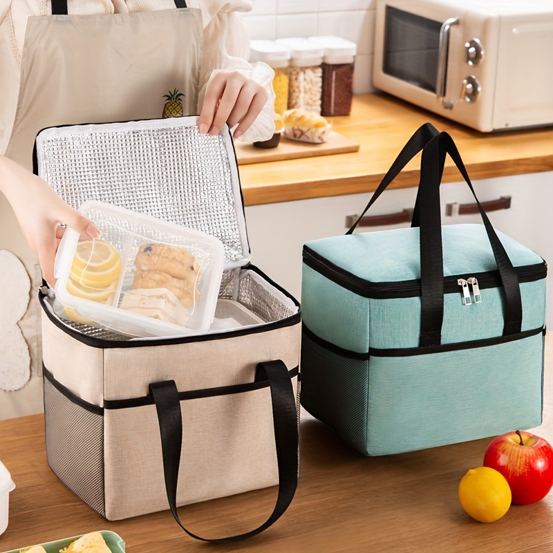 Insulated Lunch Bag Reusable Lunch Box For Women/men Freezer - Temu