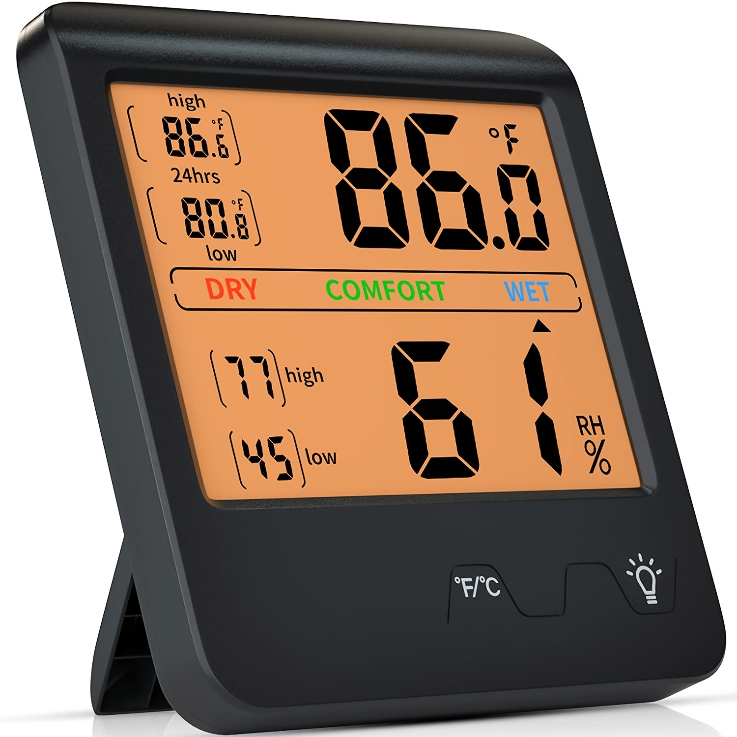 Wireless Temperature And Humidity Meter Indoor And Outdoor Thermometer  Hygrometer Weather Station - Temu