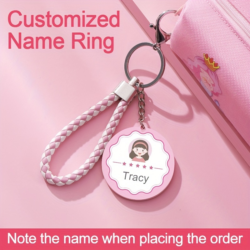 

Personalize Your Schoolbag With A Custom Name Ring - 3pcs Pink!