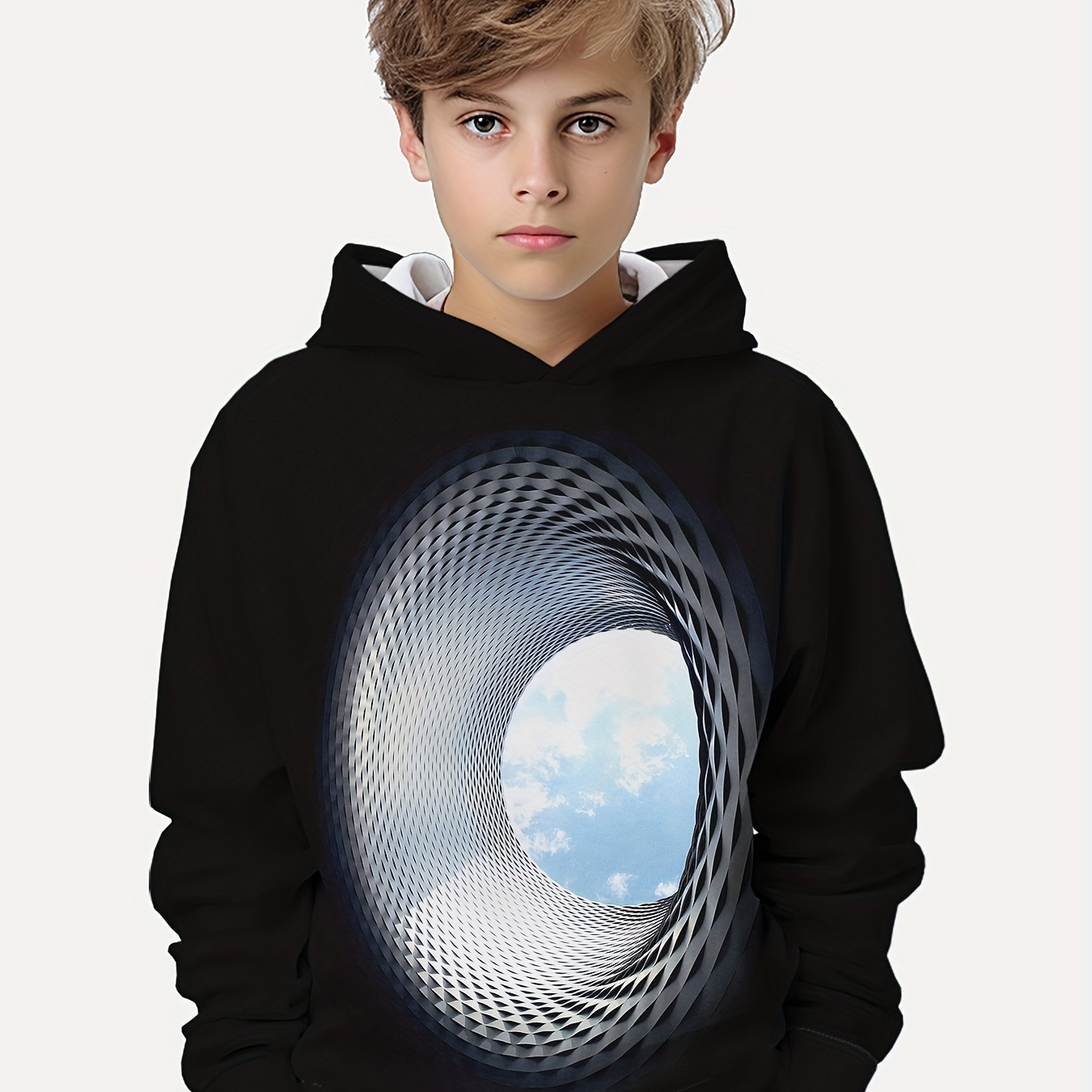 

Boys' 3d - , Long Sleeve, Polyester , For Fall &