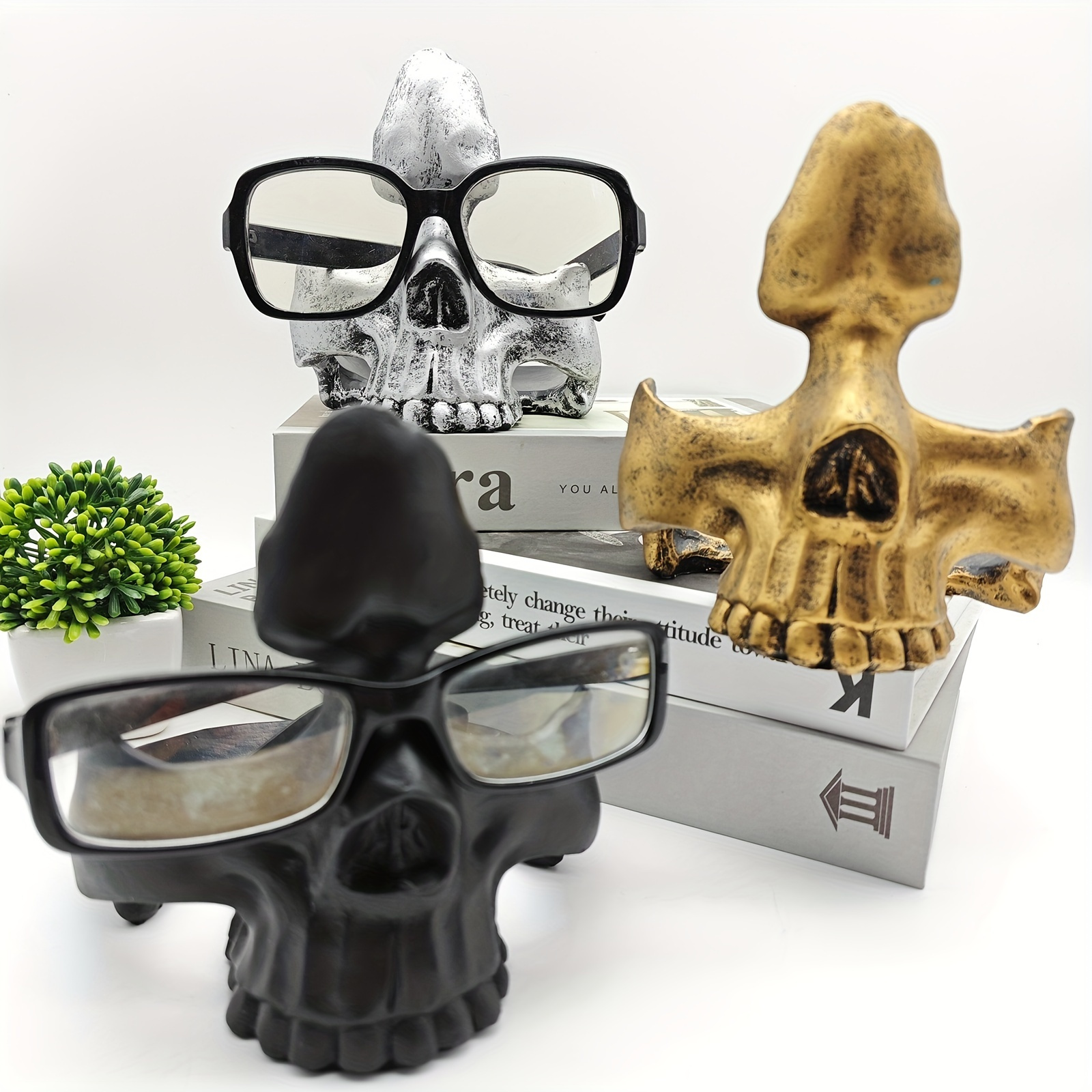 Ornament Brillenhalter Statue Totenkopf Brillenhalter Geschenk Totenkopf  Brillenständer Home – die besten Artikel im Online-Shop Joom Geek