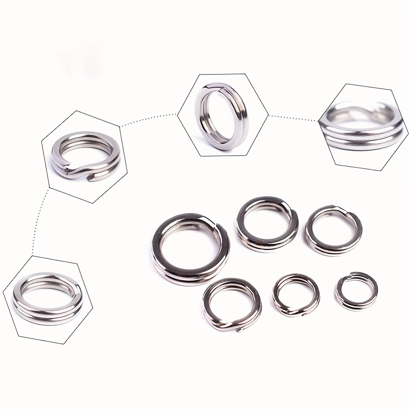 Durable Stainless Steel Split Rings For Fishing And Key - Temu Canada