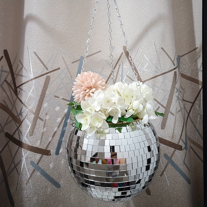 How to Make a Disco Ball Vase, with mirror tiles; As Seen on Pickler &  Ben 