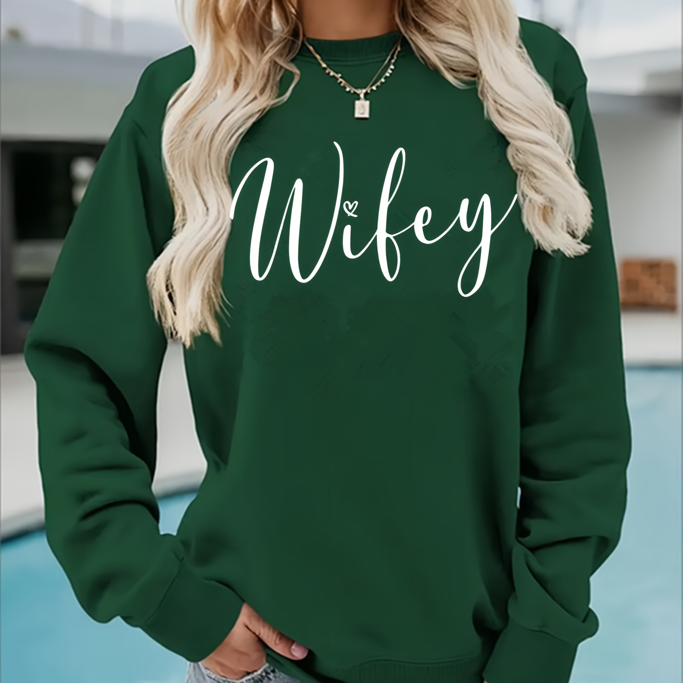 

Plus Size Letter Print Sweatshirt, Casual Long Sleeve Crew Neck Sweatshirt, Women's Plus Size Clothing