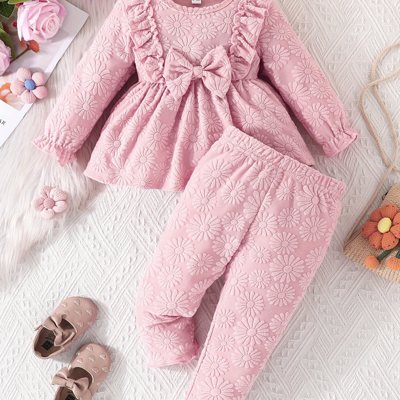 

' / Outfit Set, , Long Sleeve Top , Waist Pants, Polyester , Toddler Clothing, For