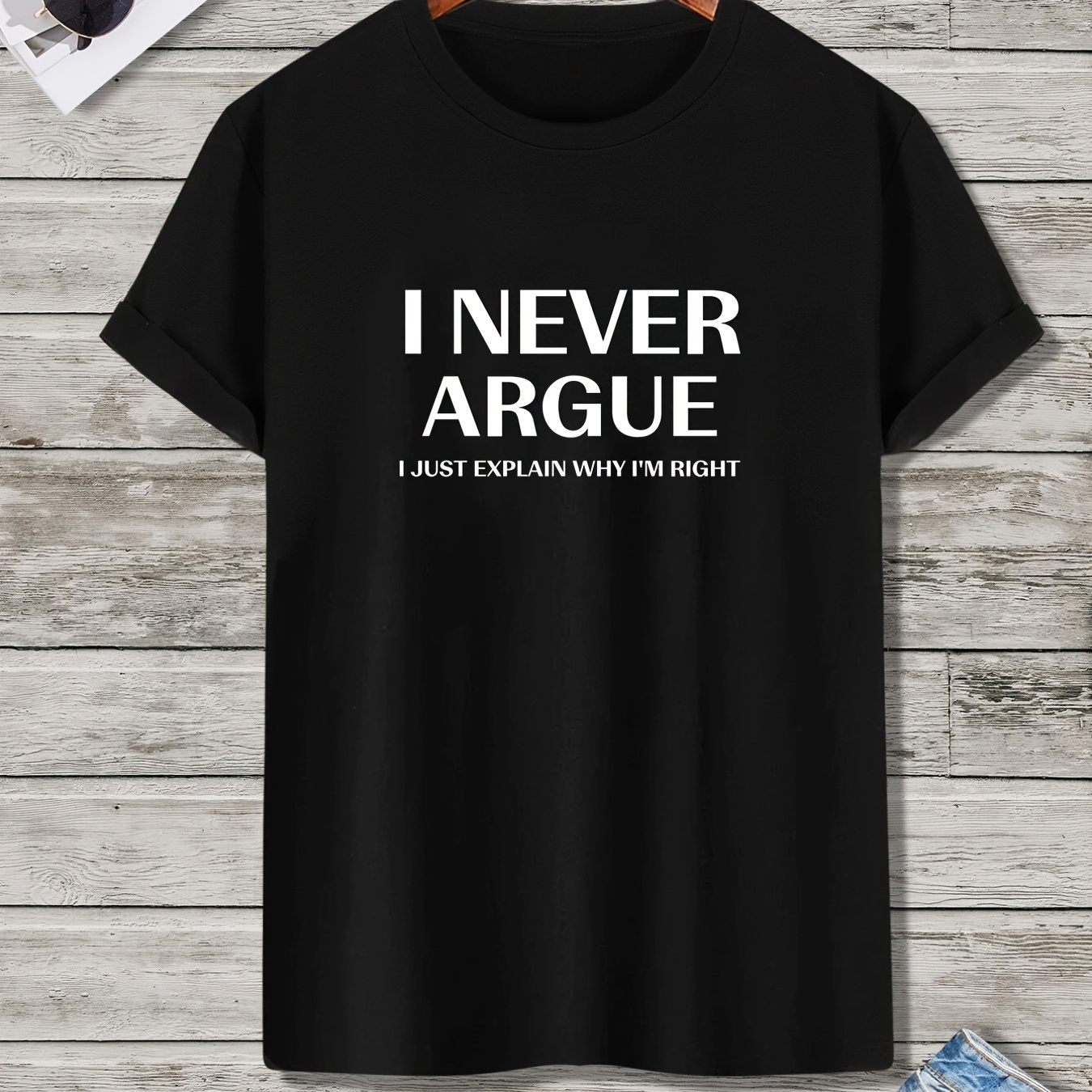 Slogan Graphic T Shirt Men's Casual Short Sleeve Shirt For Summer ...