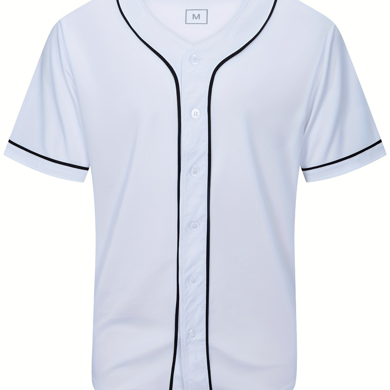 

Men's Solid Color Classic Design Baseball Jersey, Retro Baseball Shirt, Slightly Stretch Breathable Embroidery Button Sports Uniform For Training Competition Party