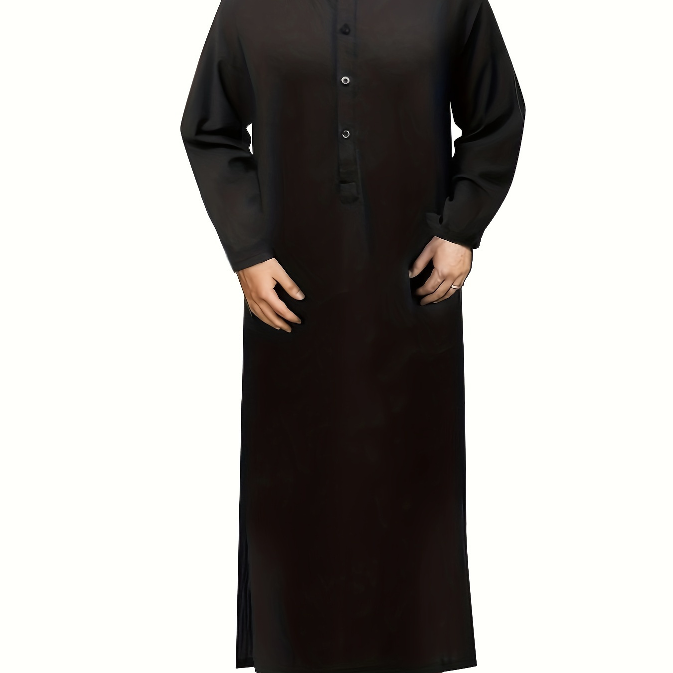 Plus  Size Men's Costume Thobe, Muslim Robes Dubai Kaftan Islamic Clothing Arabic Prayer Eid Clothes Indian Middle East Jubba Thobe